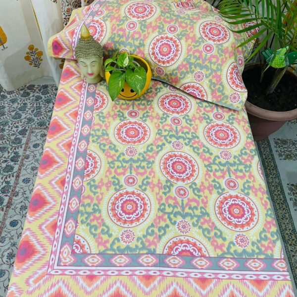 Jaipuri Supreme Ethnic Print Double Bedsheet - Super King Size