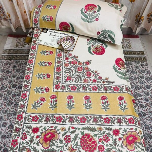 Jaipuri Supreme Ethnic Print Double Bedsheet - Super King Size